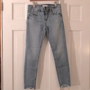 Loft light wash skinny ankle jeans